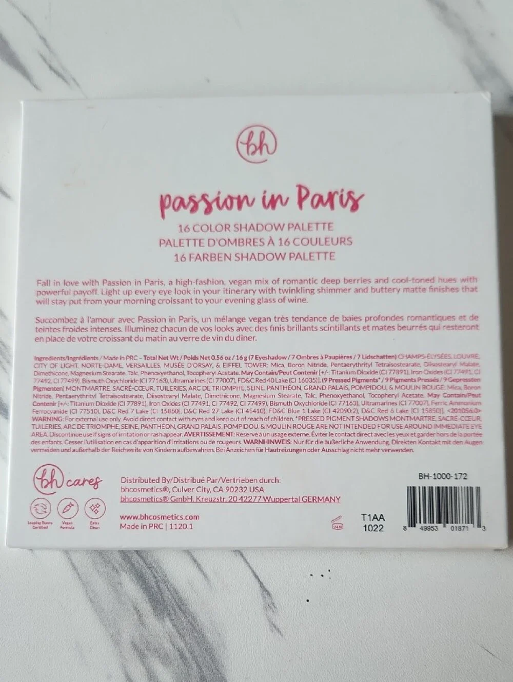 BH Cosmetics bold travel